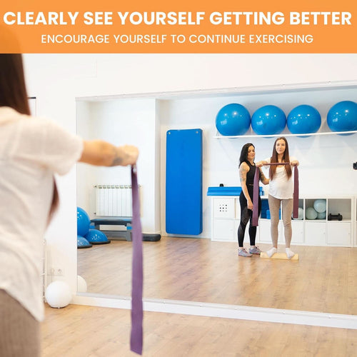 Frameless Tempered Glass 48x24 Home Gym Mirror 2Pack Wall Mounted